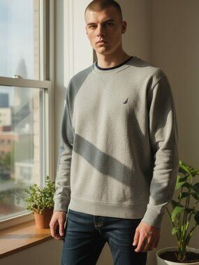 Nautica Gray Crewneck Sweatshirt – Size L